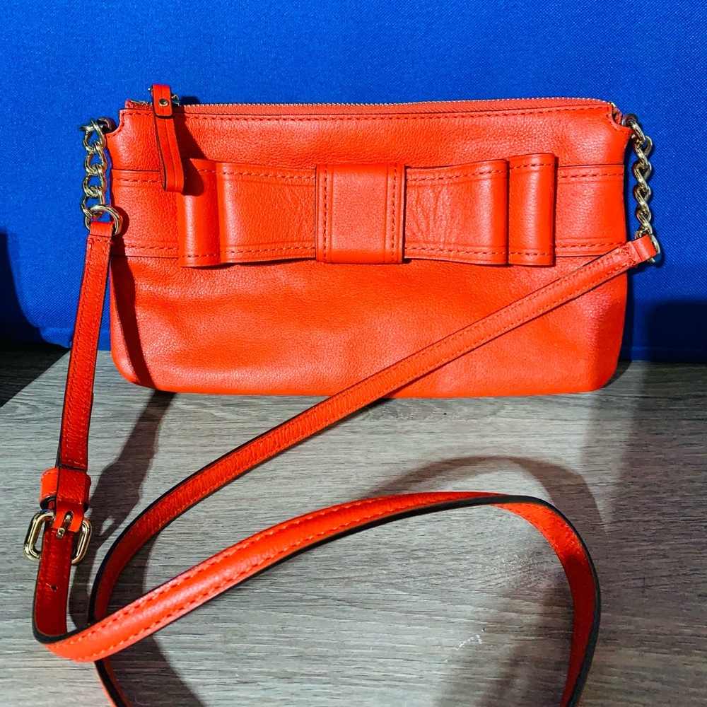 Kate Spade New York red leather crossbody bag
